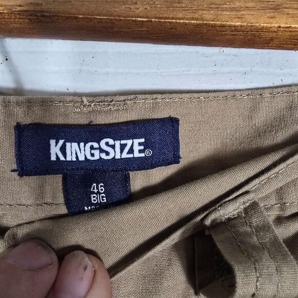 King Size Cargo Shorts 46‎ Big Men's Tan Khaki Pockets - Picture 7 of 7